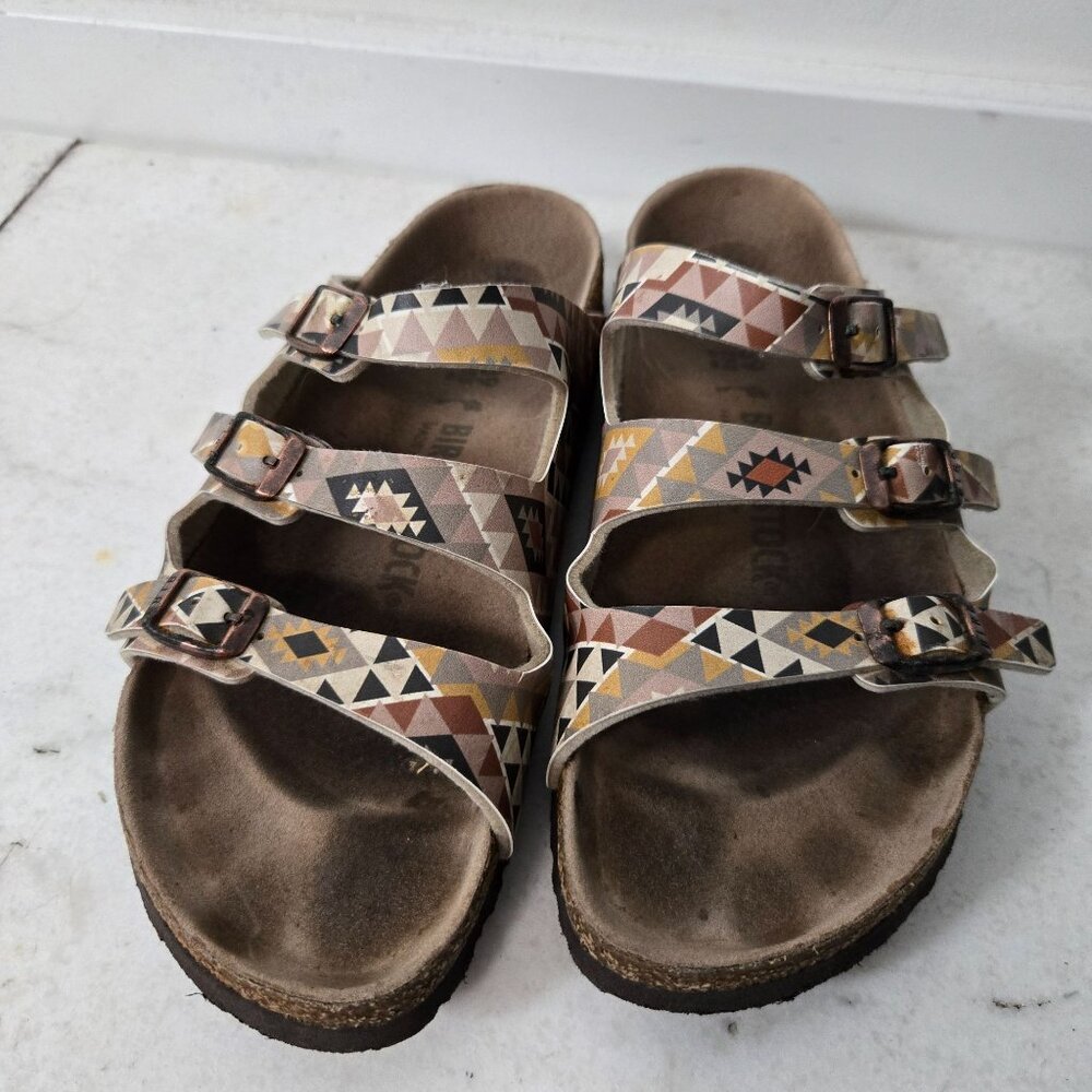 Birkenstock Florida Size 8 Fresh Vegan Ethno Mocha Birko-Flor Sandals - Picture 4 of 14